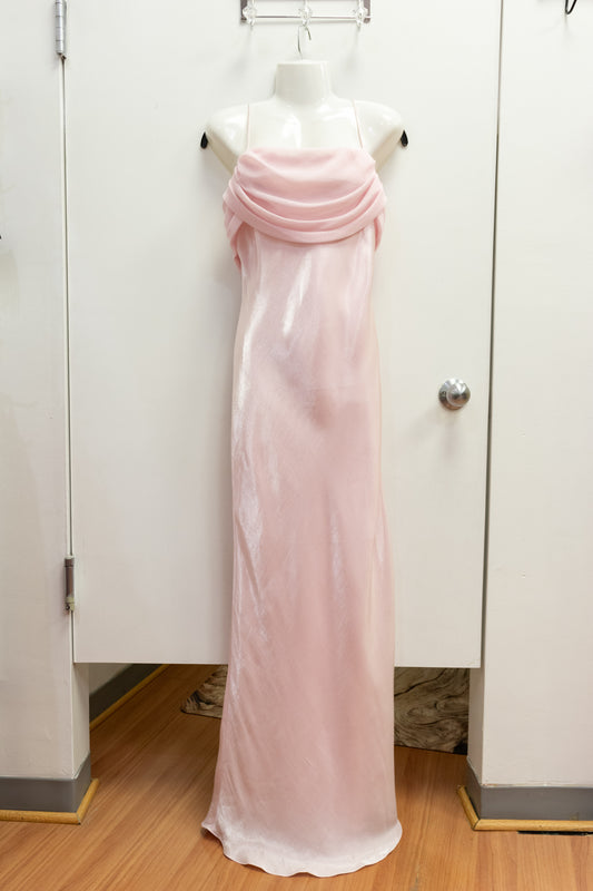 Dollar Brand Metallic Maxi Prom Dress with Spaghetti Straps (Multiple Colors and Sizes)