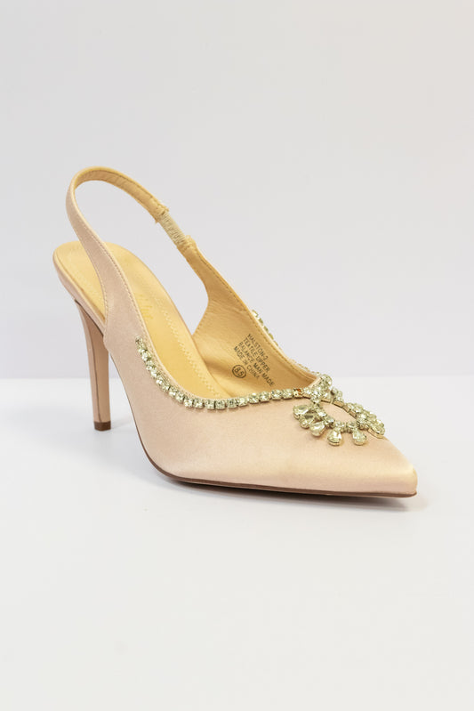 Chase+Chloe Halston-2 Nude High Heeled Shoes (Size 8.5)