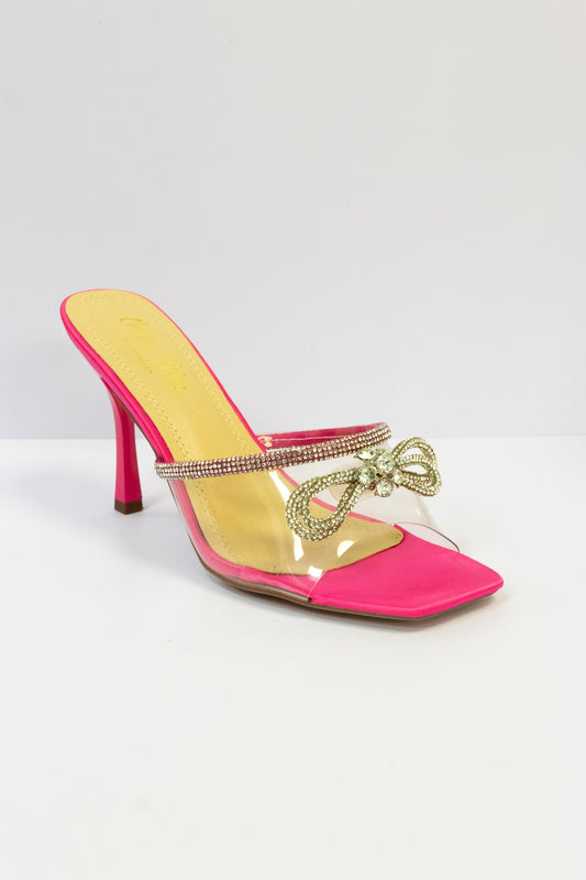 Chase+Chloe Divine-29 Fuchsia Satin High-Heeled Shoes (Size 10)