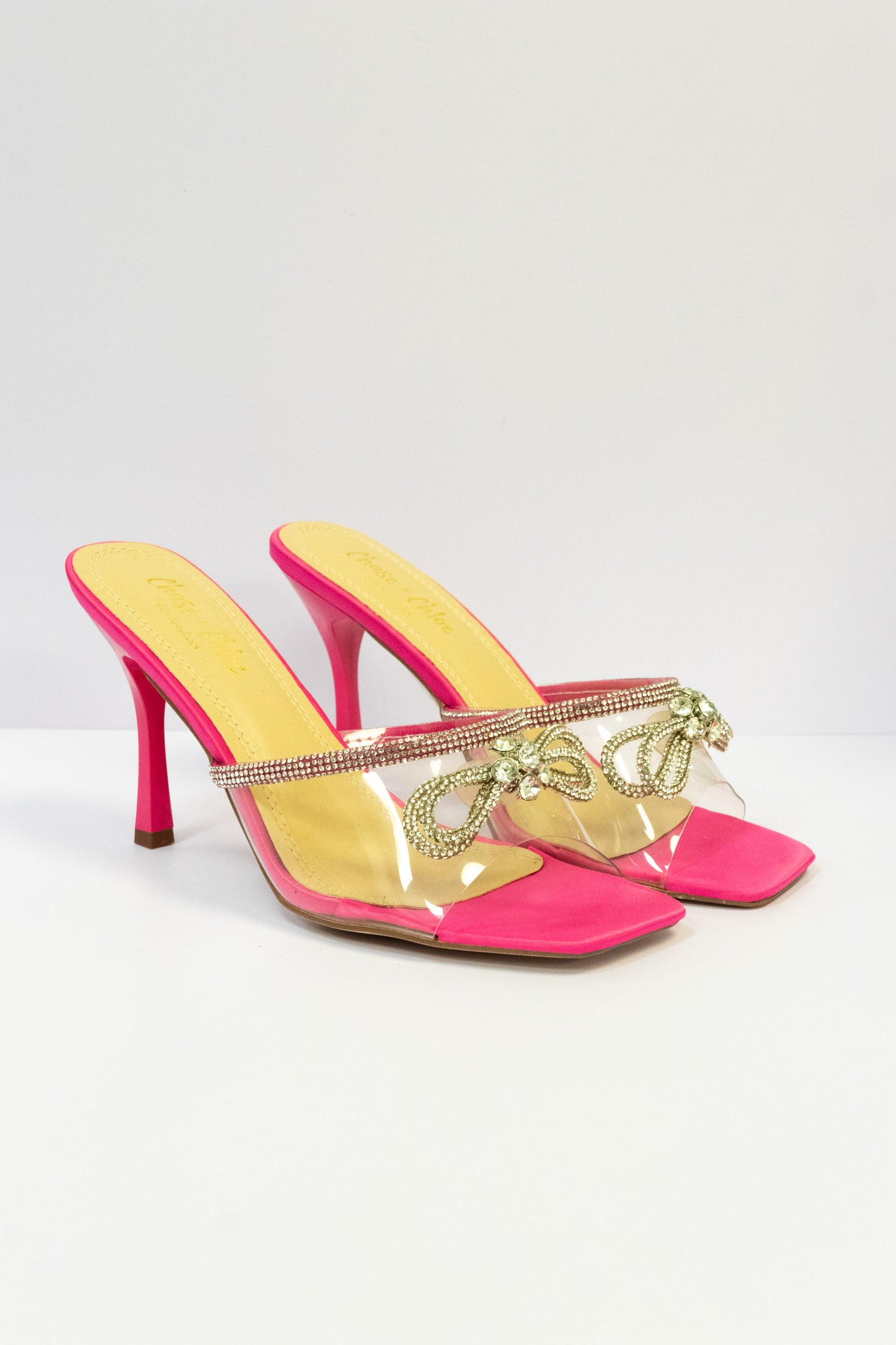 Chase+Chloe Divine-29 Fuchsia Satin High-Heeled Shoes (Size 10)