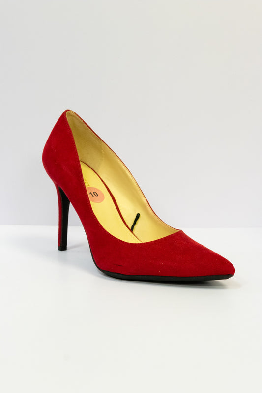 Nine West Red High-Heeled Shoes (Size 10)