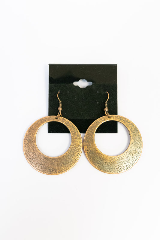 Outer Plains Gold Rustic Earrings